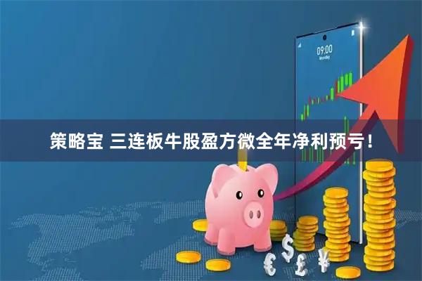 策略宝 三连板牛股盈方微全年净利预亏！